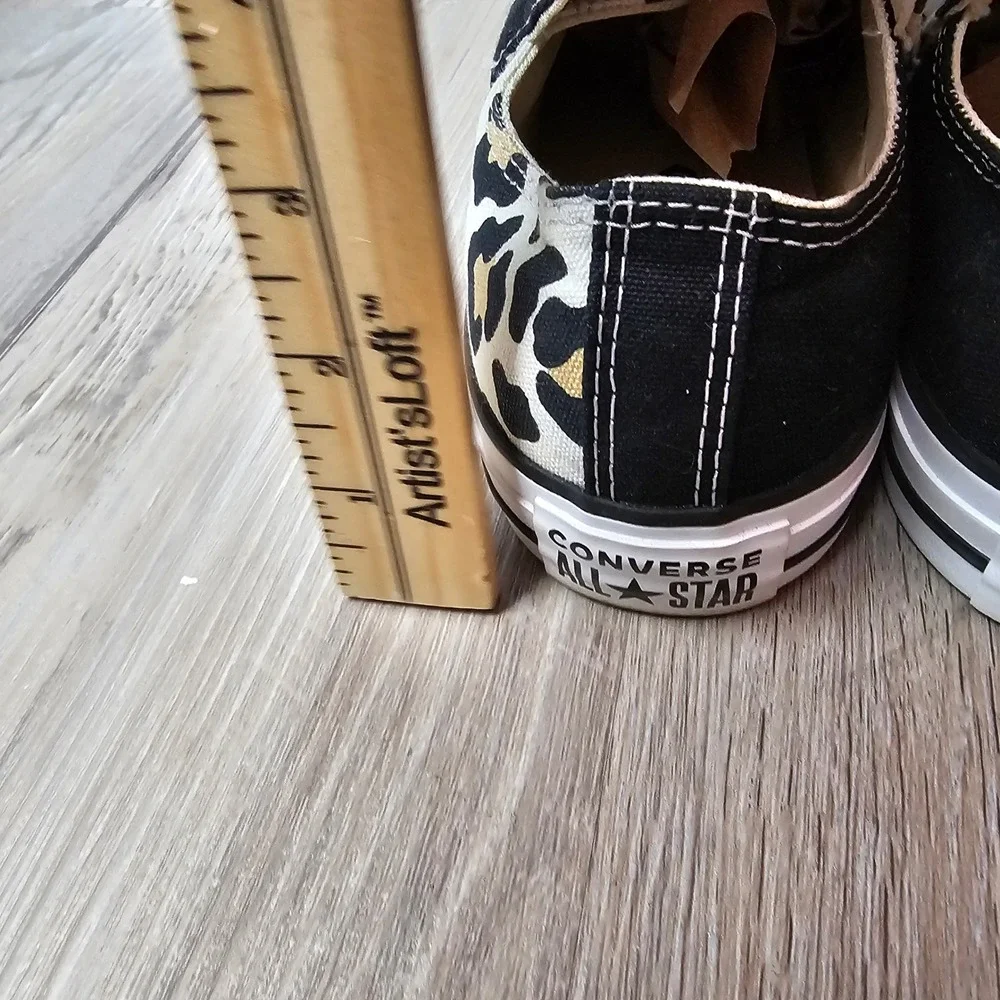 Converse Chuck Taylor All Star High Top Sneakers Leopard Print 167234C 9 Black
